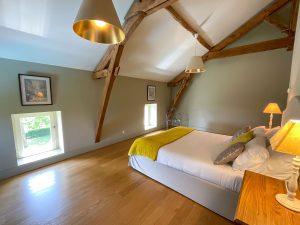 Bedroom 1 with beautiful wooden beams