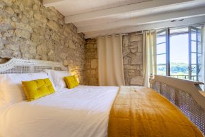 Bedroom 2 overlooks the valley below to the front of the house
