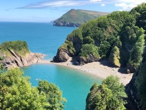Broadsands beach 1.6 mile walk via the coastal path or drive, known as little Thailand for its resemblance, also famous for its 200 plus steps