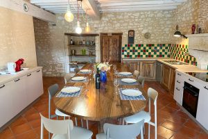 Dining table at Jubin, 5 bedroom villa with a secure private pool