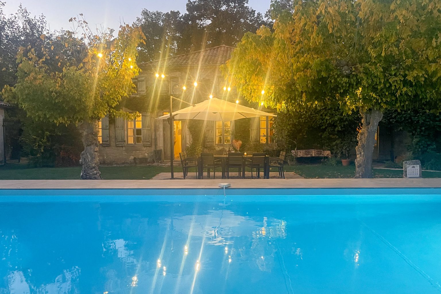 Favreau as the sun is setting