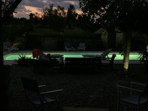 Evening by the pool