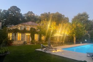 Favreau as the sun is setting