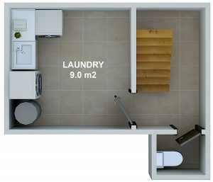 La Prairie laundry room