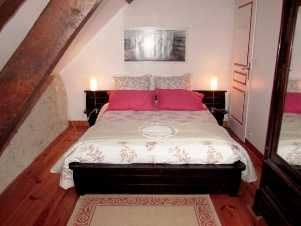 The master bedroom in Le Moulin