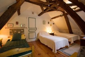 Le Moulin triple room with 3 single beds
