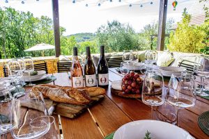 Le Vallon on the terrace