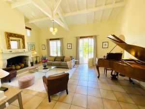 Living room and piano