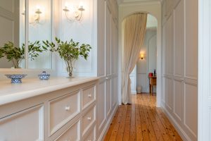 Master suite dressing room, Château de Bel Air, Lalande-de-Pomerol near Bordeaux, France