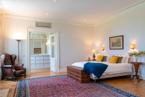 Master suite with a dressing room, next to bedrooms 4 and 5, Château de Bel Air, Lalande-de-Pomerol near Bordeaux, France