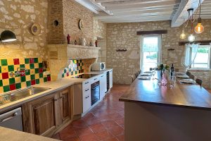 Modern kitchen at Jubin, 5 bedroom villa with a secure private pool