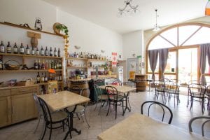 The local cafe at Dieulivol offers light snacks, wine and beer, you can also buy a bottle to take back with you