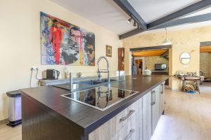 The kitchen and open plan living space