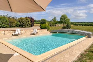 The security cover helps to heat the pool, the cover can be rolled to either end of the pool at Jubin, 5 bedroom villa with a secure private pool