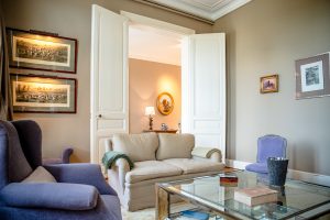 The living room, Château de Bel Air, Lalande-de-Pomerol near Bordeaux, France