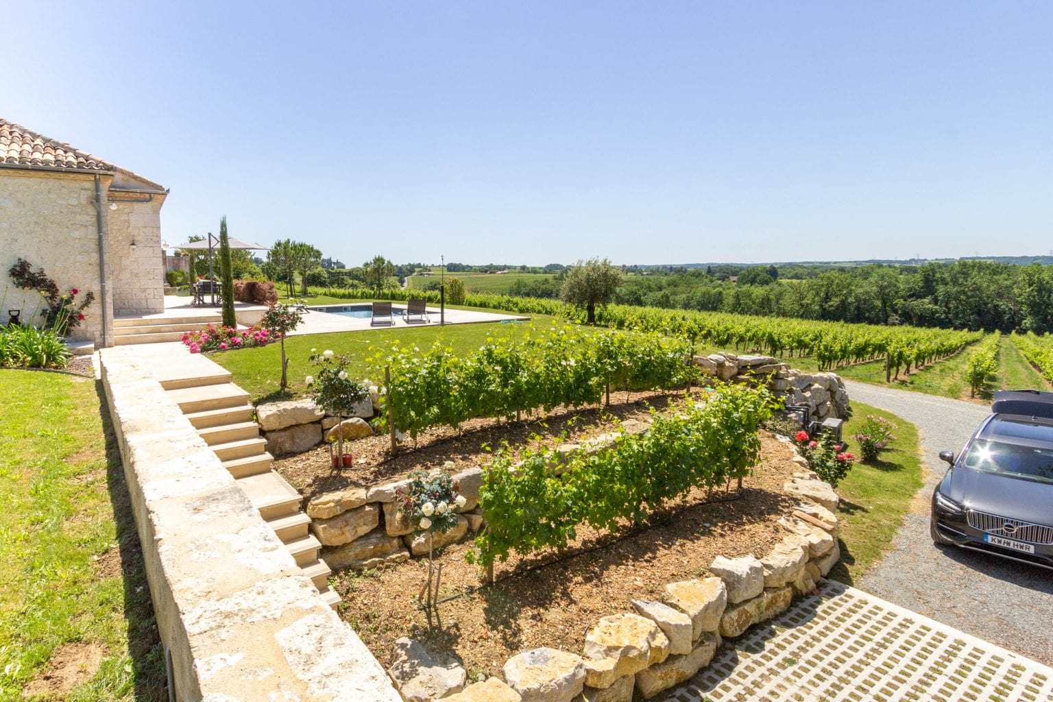 La Citadelle is situated on a vineyard