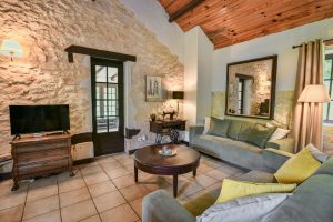 Lounge at Jasmijn Villa, Beau Foret, Font Neuve near Souillac, Dordogne Valley, France.