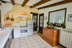 Villa 1 kitchen at Jasmijn Villa, Beau Foret, Font Neuve near Souillac, Dordogne Valley, France.