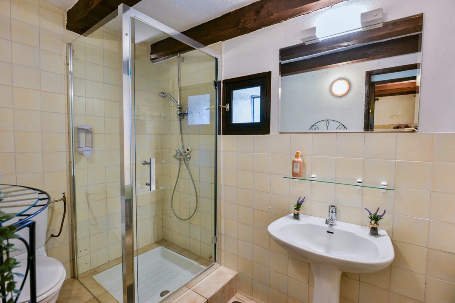 Villa 1 shower room and wc at Jasmijn Villa, Beau Foret, Font Neuve near Souillac, Dordogne Valley, France.