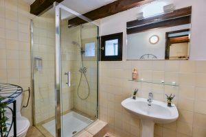 Villa 1 shower room and wc at Jasmijn Villa, Beau Foret, Font Neuve near Souillac, Dordogne Valley, France.