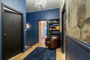 WC to the left, bedroom 1, the shower room to the right